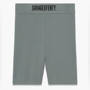 Savage x FENTY Essential Heavy Rib Logo Bike Shorts Deep Gray Medium